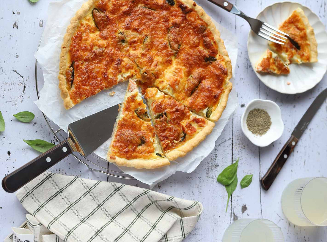 Lachs-Spinat Quiche
