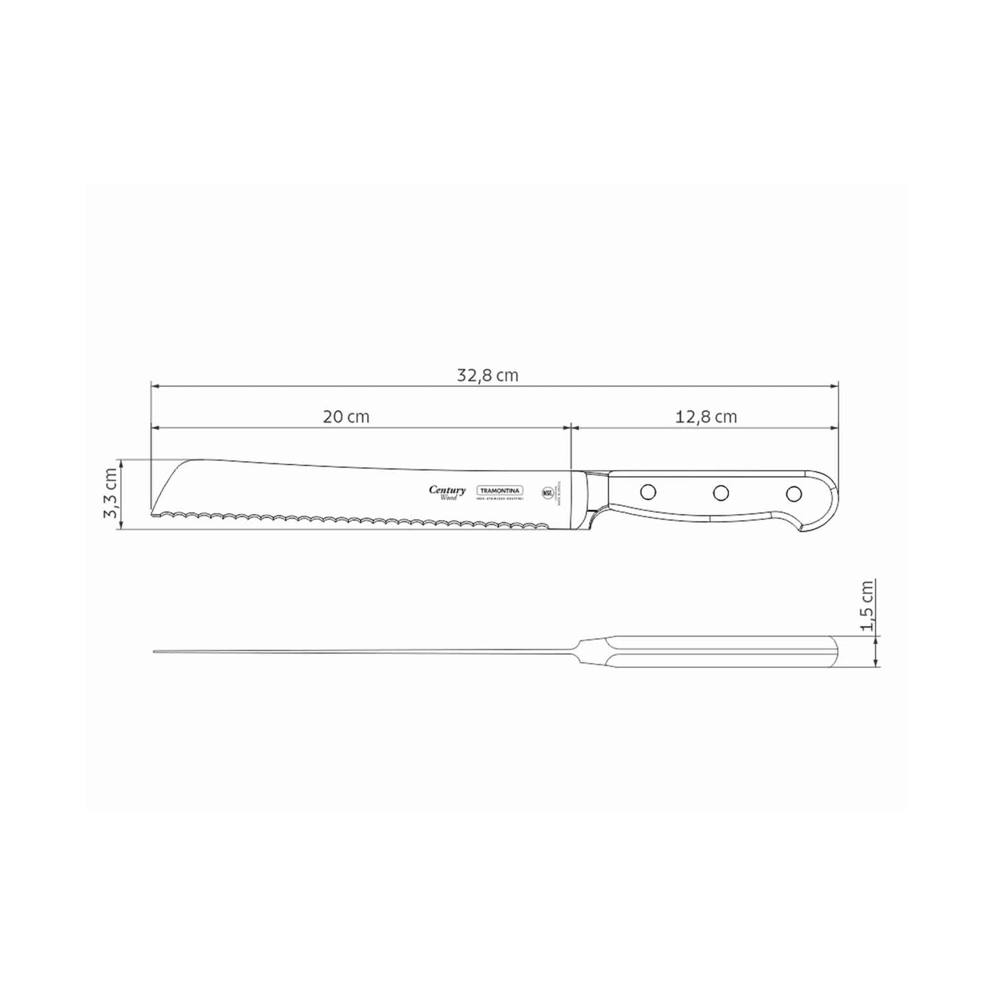 CENTURY WOOD Brotmesser