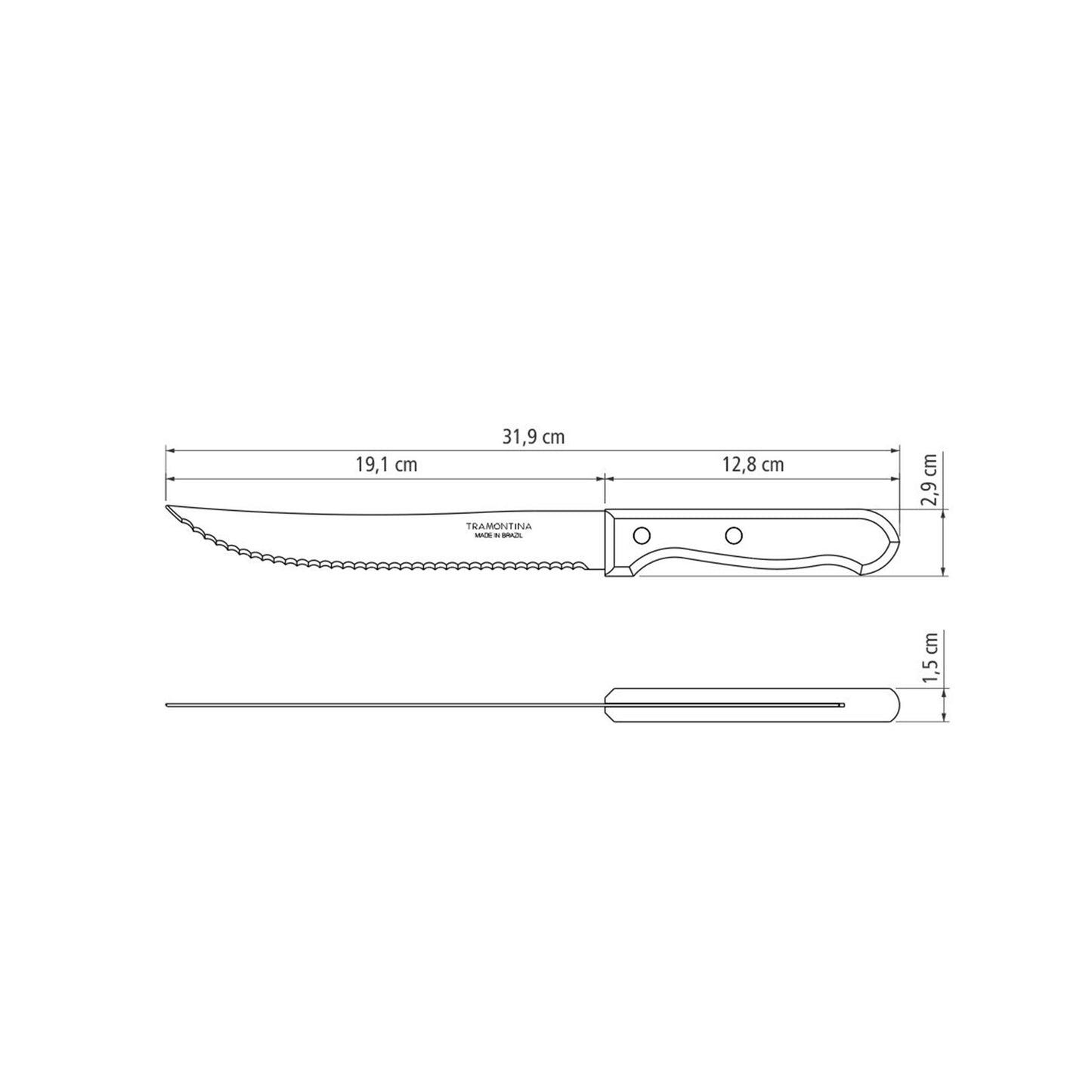 DYNAMIC Tranchiermesser - 19 cm