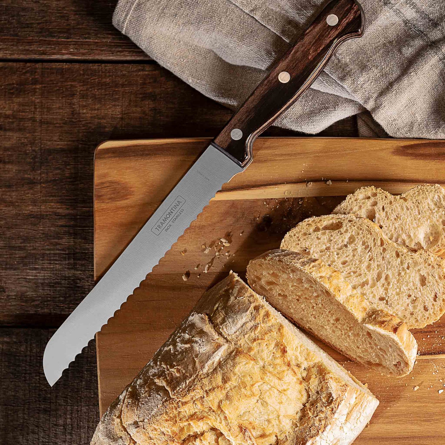 LANDHAUS Geschenkset Schneidebrett inkl. Brotmesser