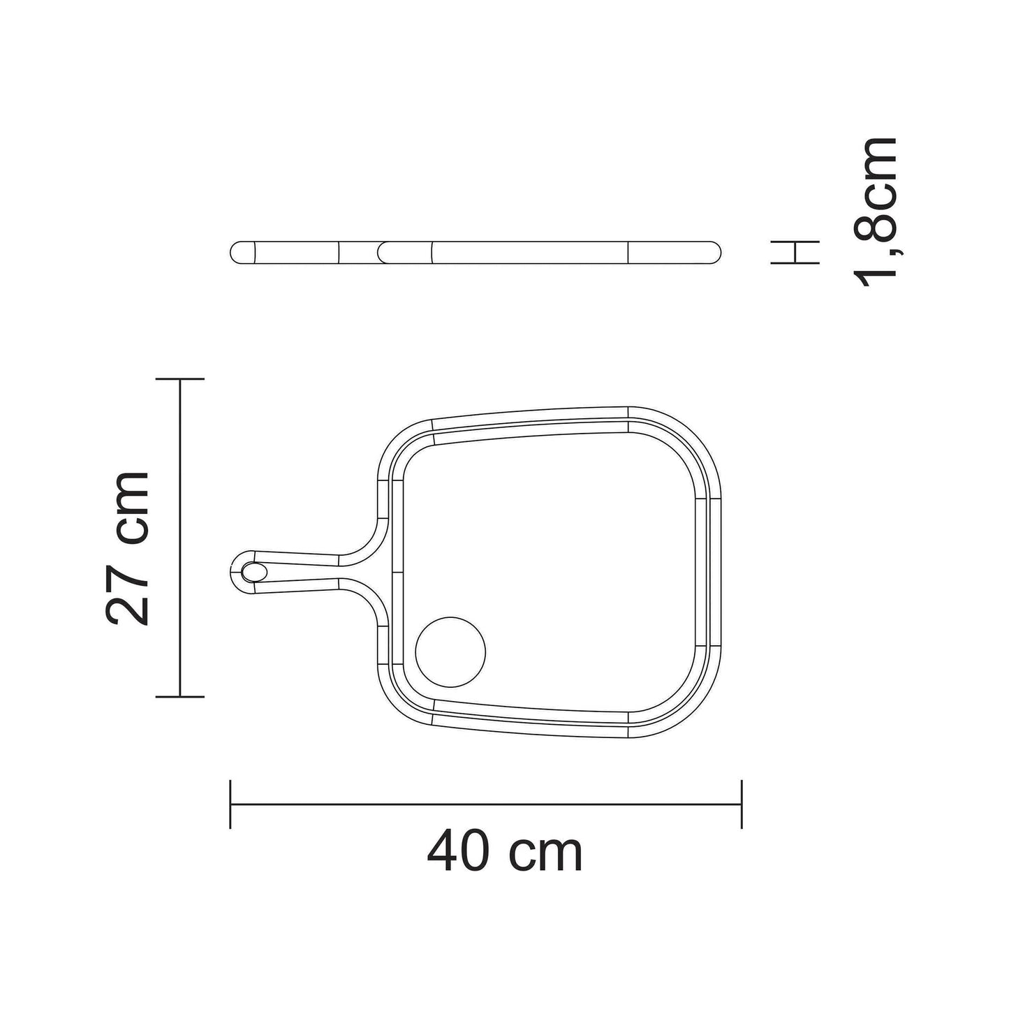 PROVENCE Burgerbrett mit Saftrille