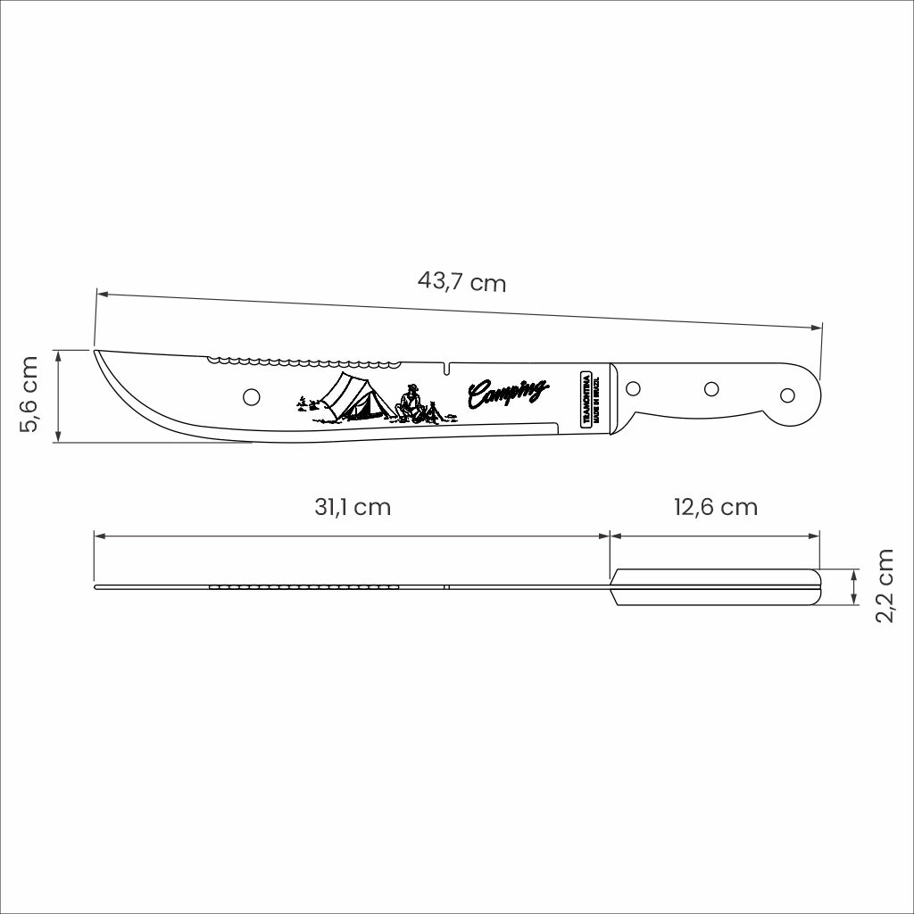 Tramontina Machete Edelstahl 31 cm
