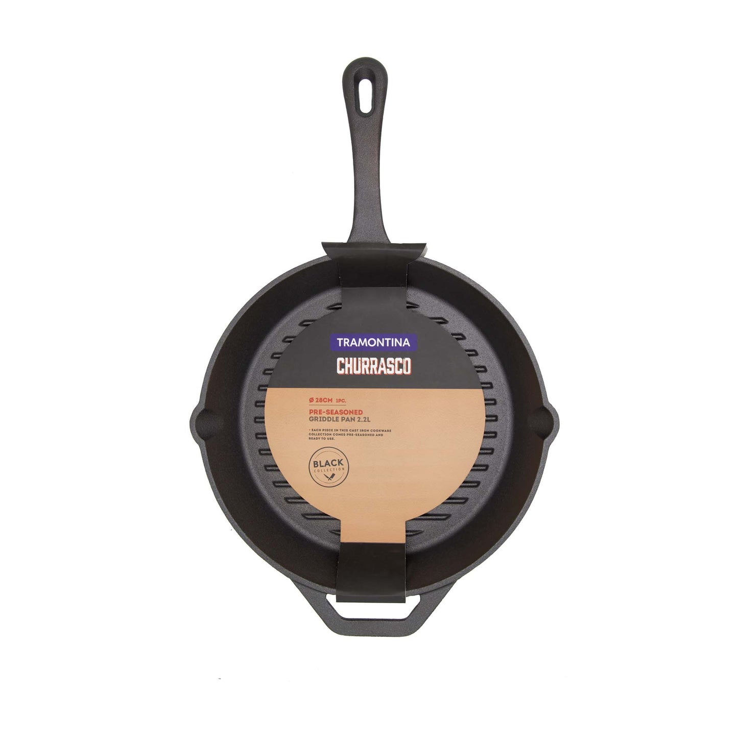 BLACK Gusseisen Grillpfanne