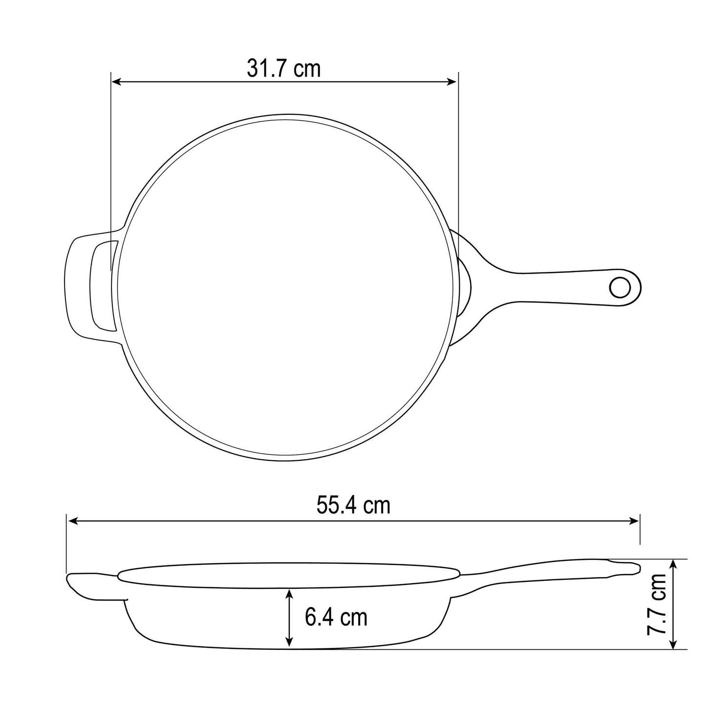 Pfanne aus Gusseisen, Ø  30 cm