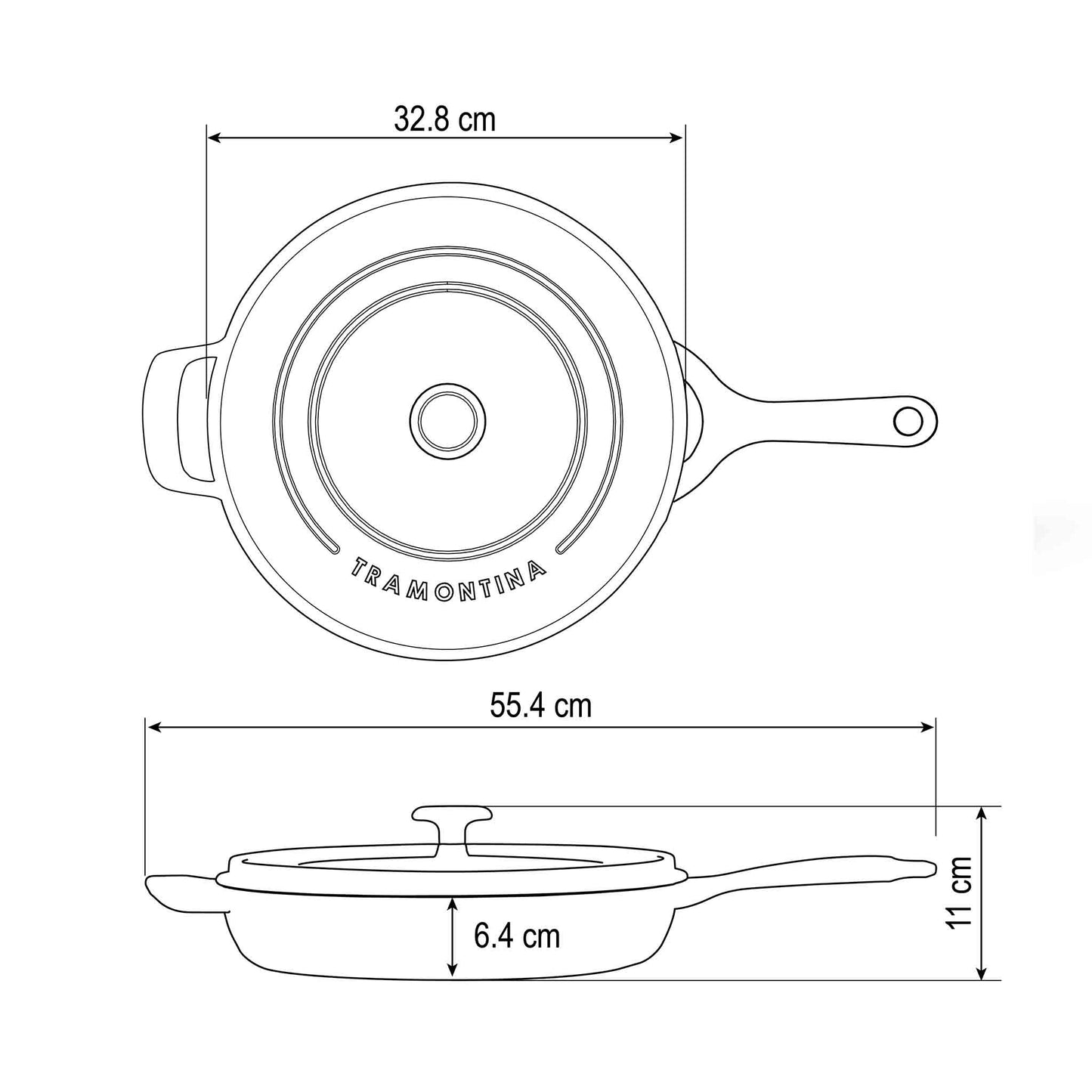 Pfanne aus Gusseisen Ø 30 cm