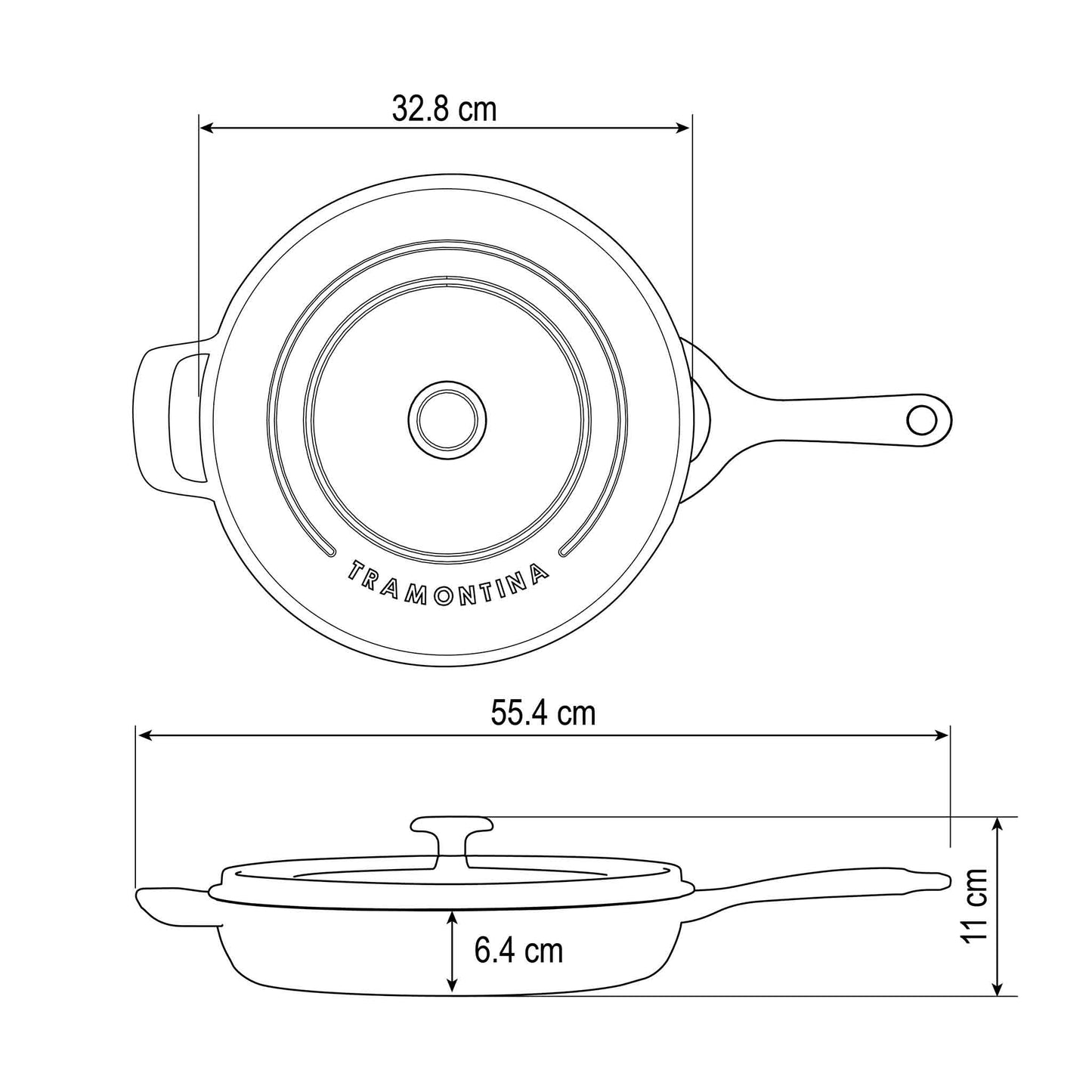 Pfanne aus Gusseisen Ø 30 cm