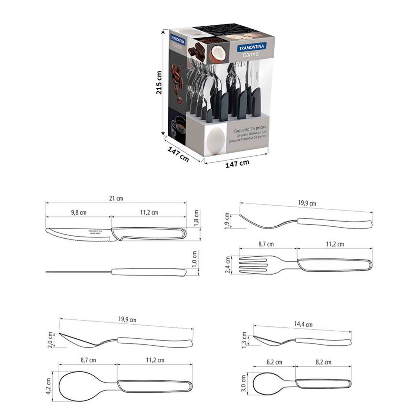 CARMEL Besteck-Set 24-teilig