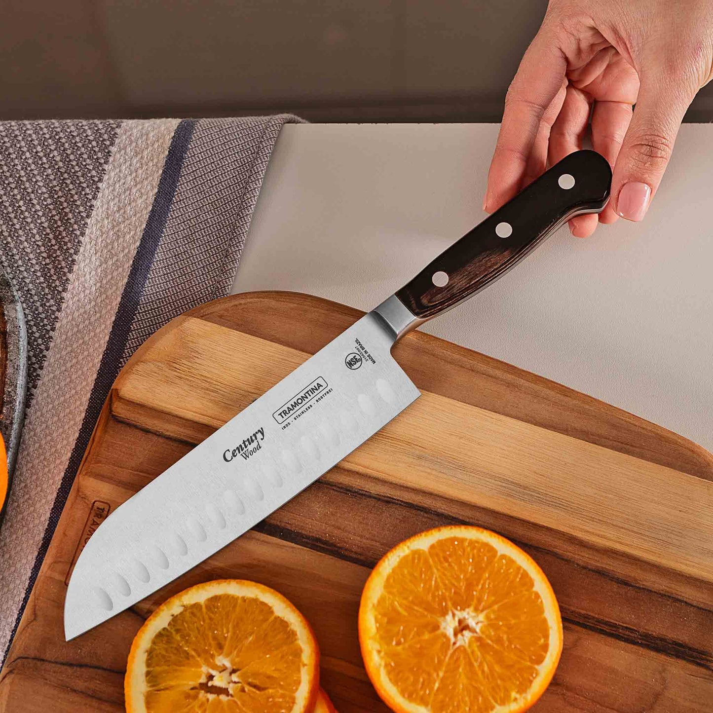 CENTURY WOOD Santokumesser
