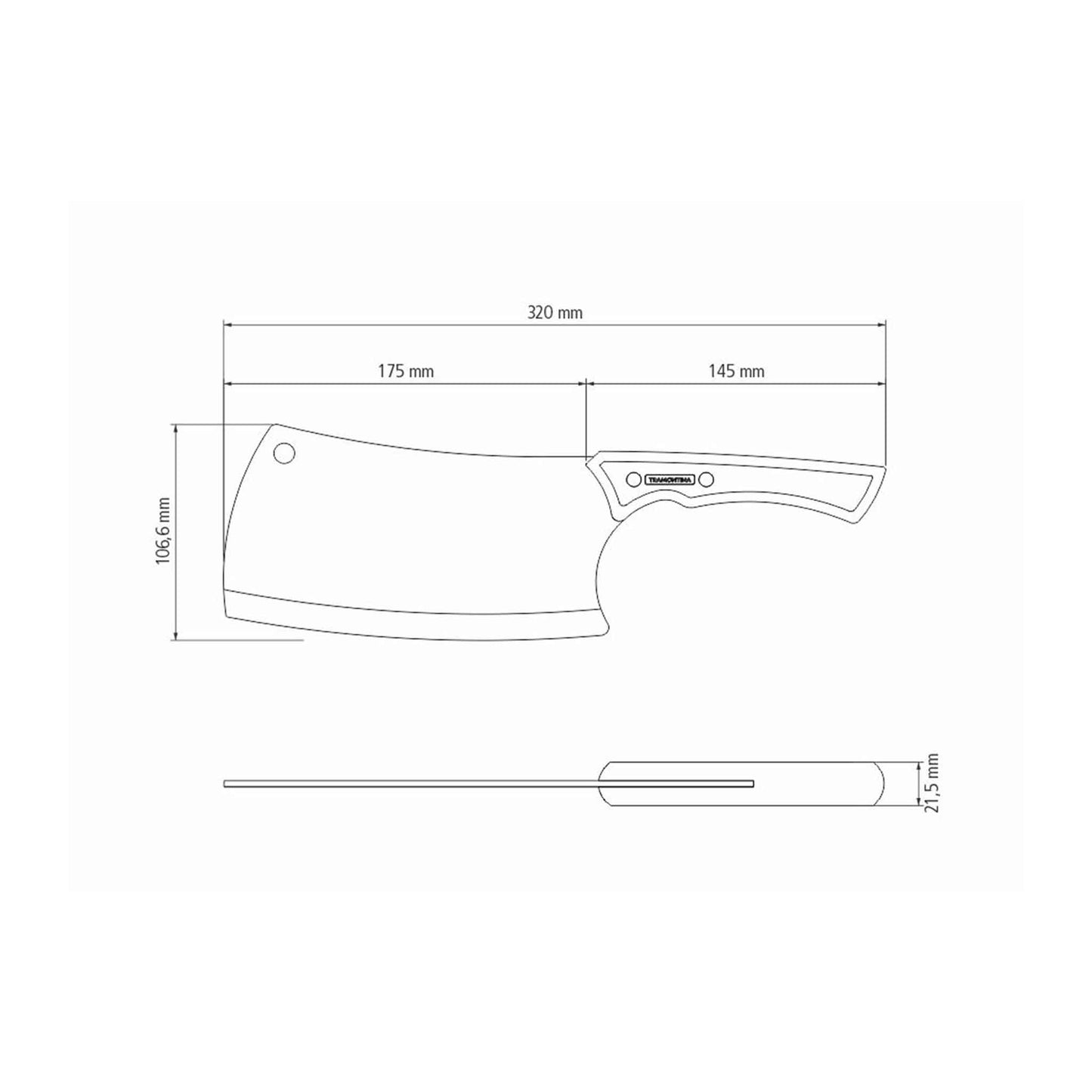 CHURRASCO BLACK Hackmesser - 18 cm