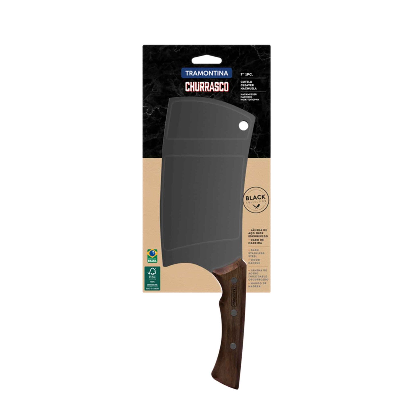 CHURRASCO BLACK Hackmesser - 18 cm
