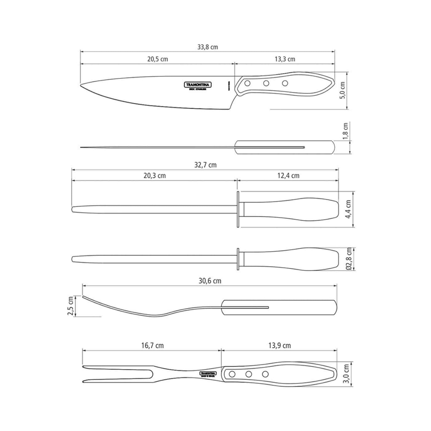 CHURRASCO Grillset, 8-teilig