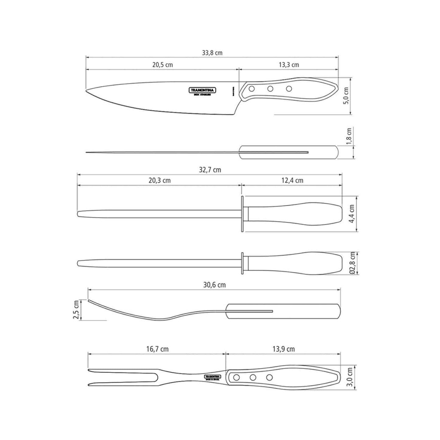 CHURRASCO Grillset, 8-teilig