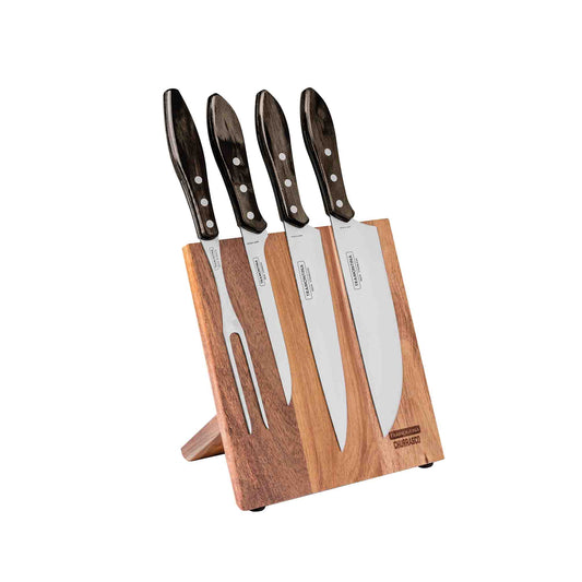 CHURRASCO Magnetischer Messerblock mit Grill- und Tranchierset