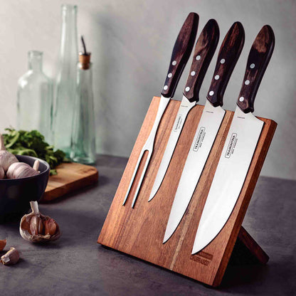CHURRASCO Magnetischer Messerblock mit Grill- und Tranchierset
