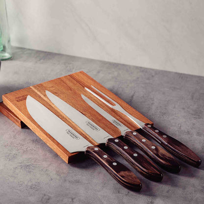 CHURRASCO Magnetischer Messerblock mit Grill- und Tranchierset