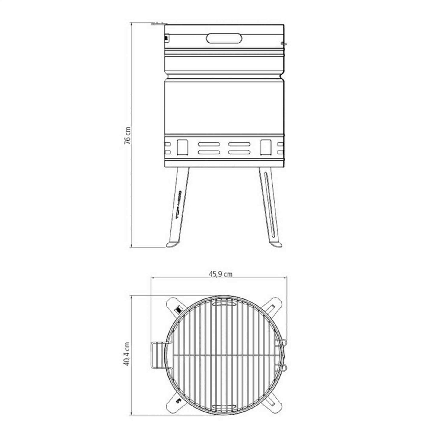 Grillfass TCP 400, Ø 40 cm
