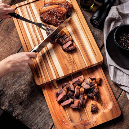 CHURRASCO PREMIUM Schneidebrett mit Ausziehschale