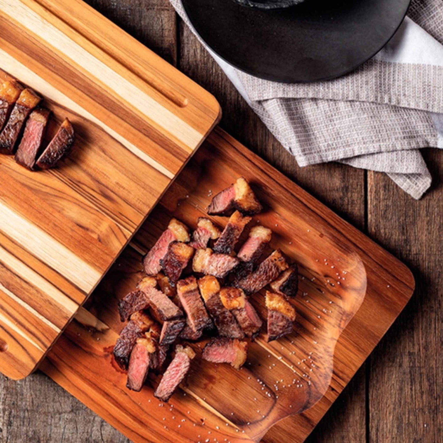 CHURRASCO PREMIUM Schneidebrett mit Ausziehschale