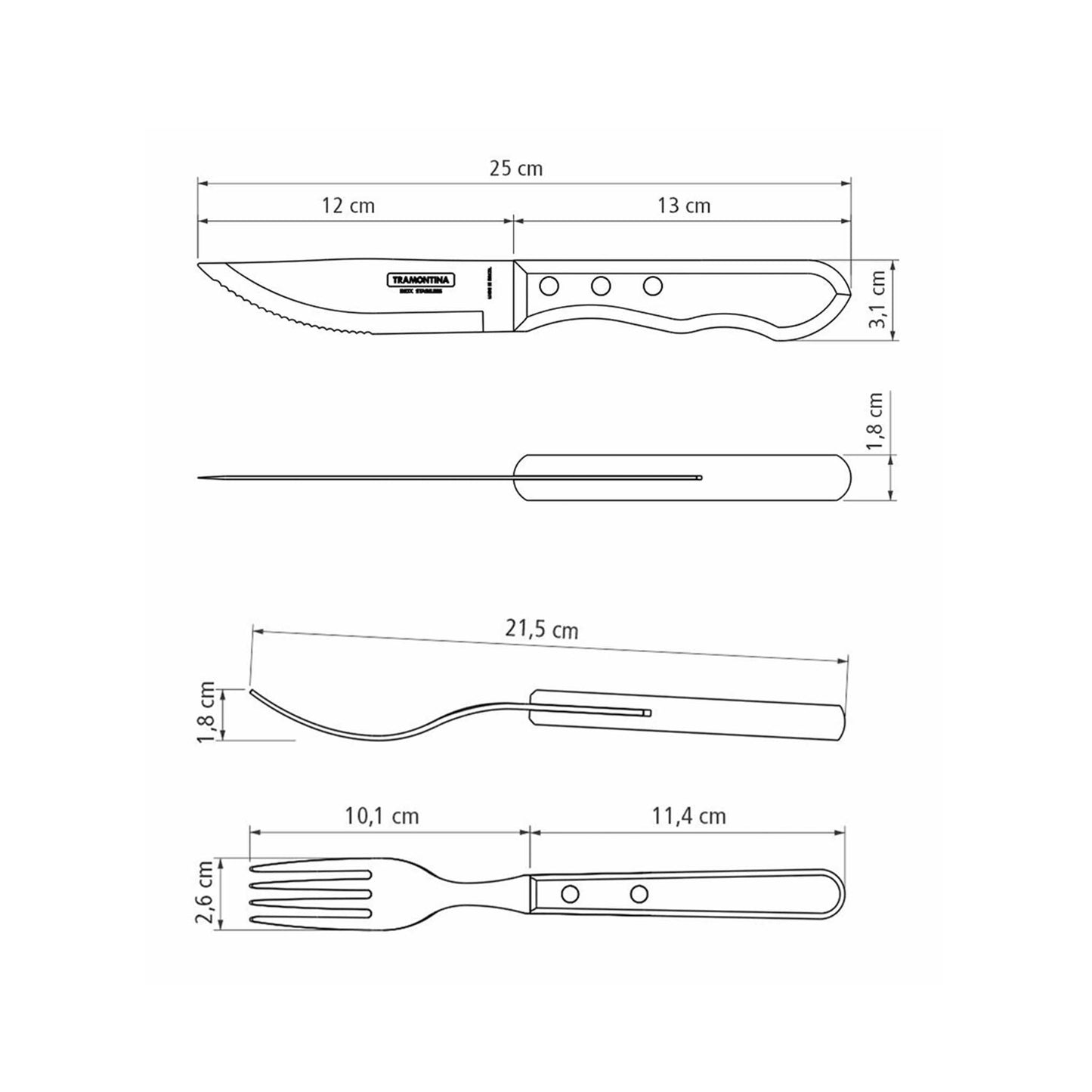 JUMBO Steakbesteck-Set 4-teilig