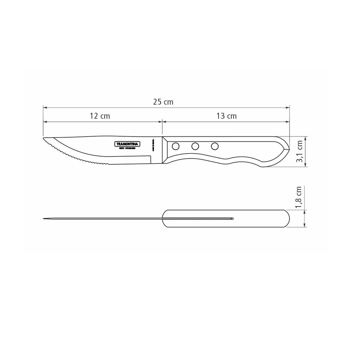 DYNAMIC JUMBO Steakmesser, 4-tlg