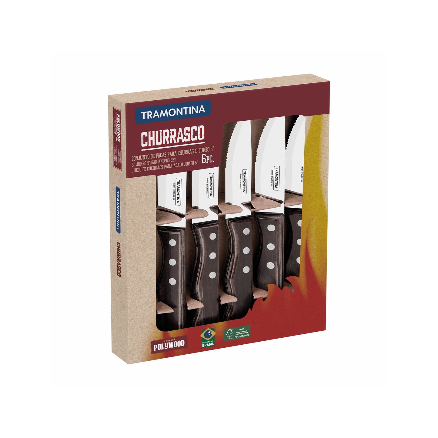 JUMBO Steakmesser-Set 6-teilig