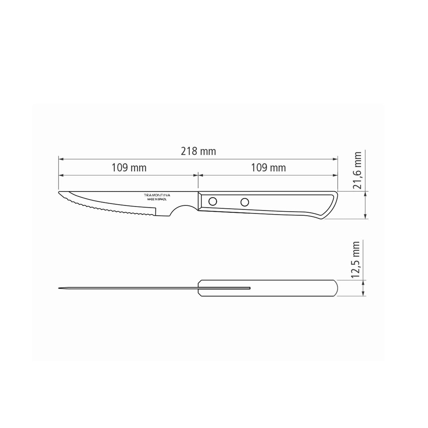 Steak/Pizza Spanish Style Messer-Set 6-teilig