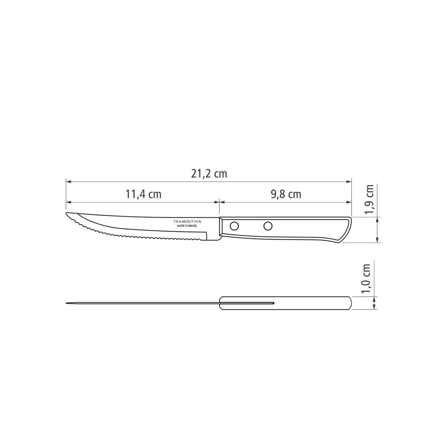 Steak/Pizza Messer-Set 6-teilig