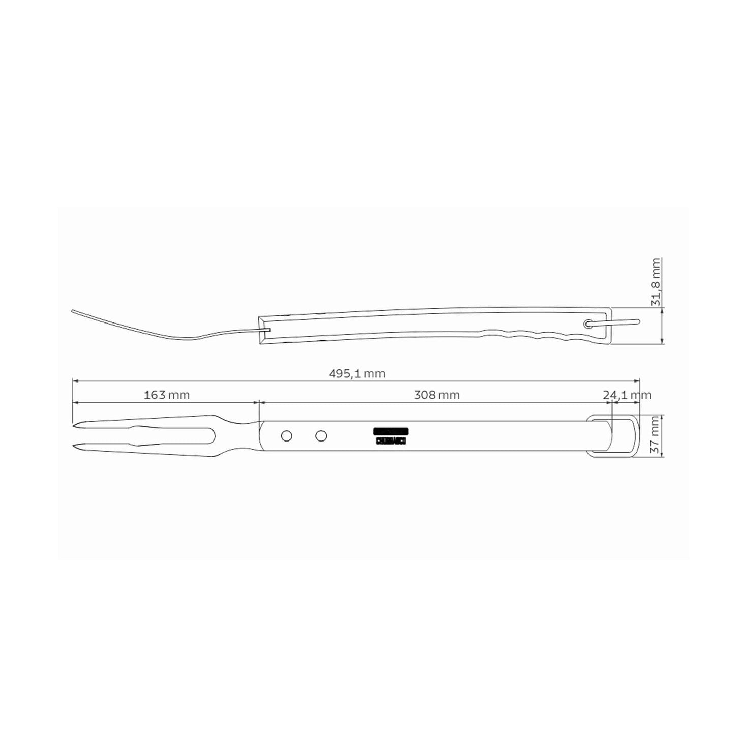EXTREME Tranchiergabel - 49 cm