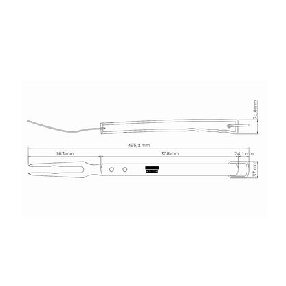 EXTREME Tranchiergabel - 49 cm
