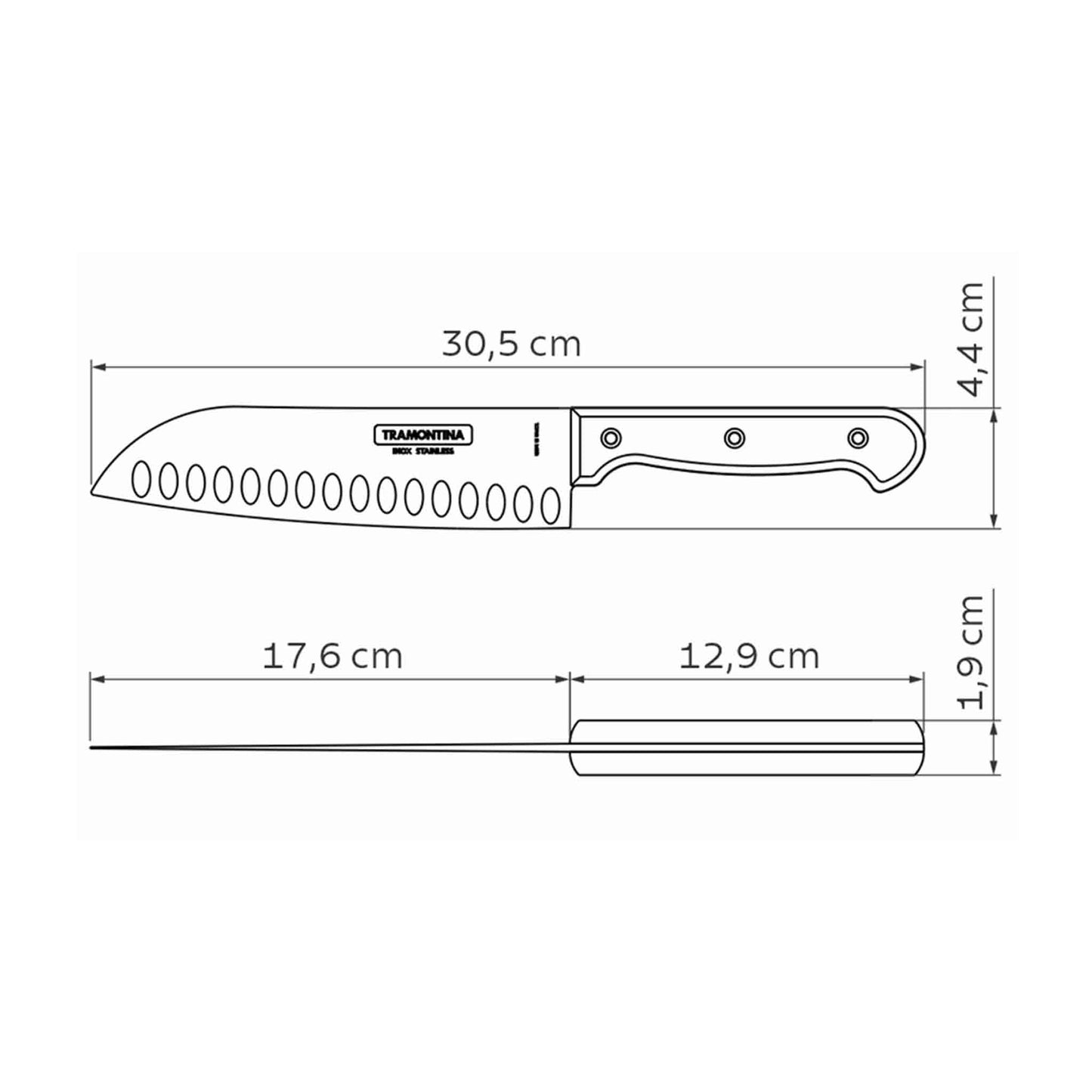 LANDHAUS Santokumesser 18 cm