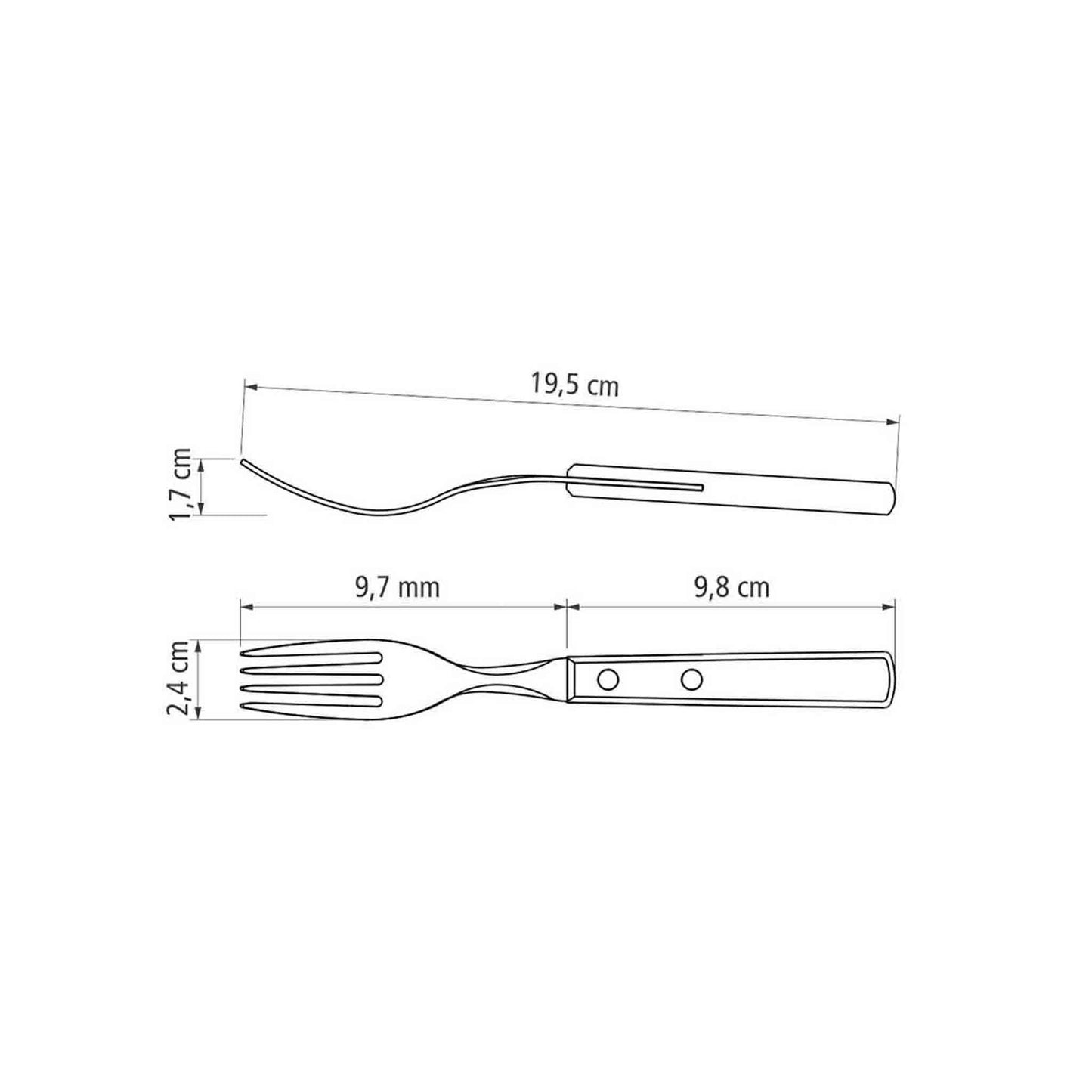 Steak/Pizza Gabel-Set 6-teilig