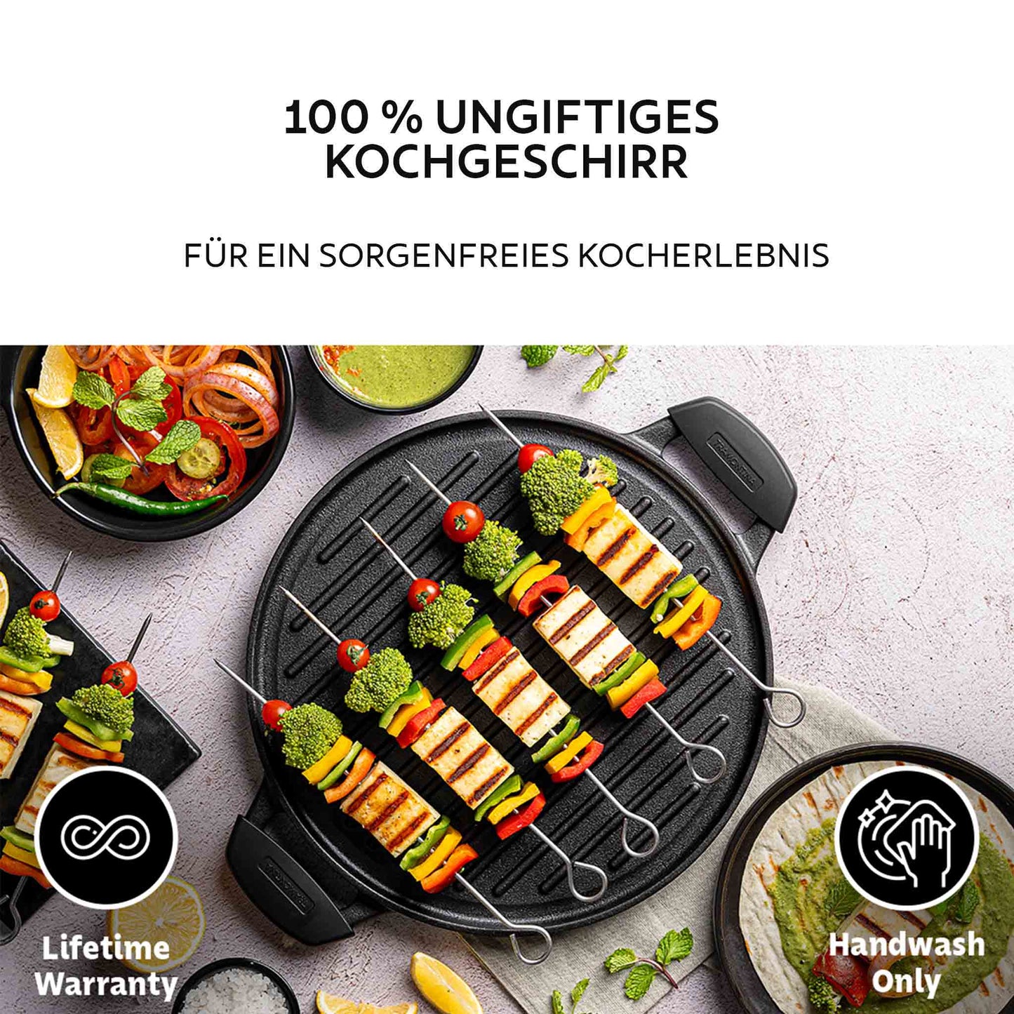 TITANEX Wende-Grillplatte, pre-seasoned