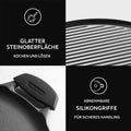 TITANEX Wende-Grillplatte, pre-seasoned