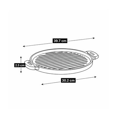 TITANEX Wende-Grillplatte, pre-seasoned