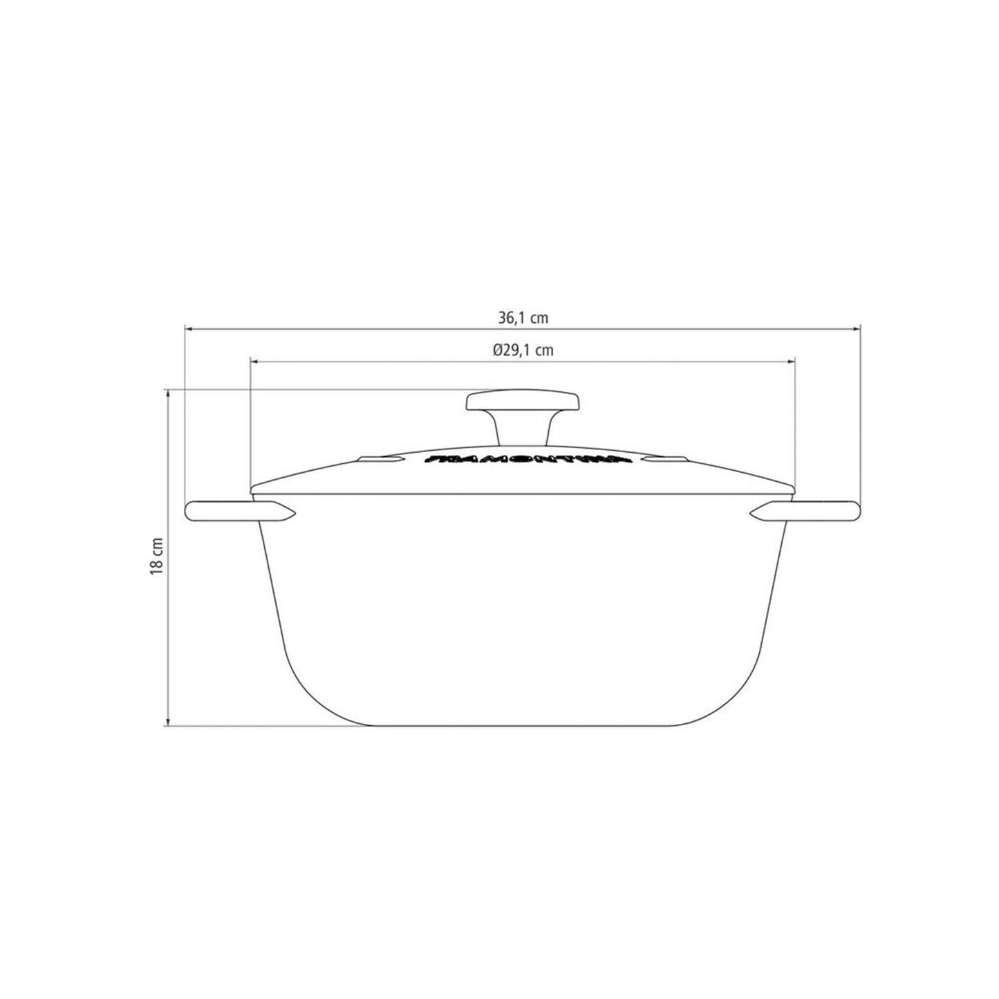 TRENTO Bräter Gusseisen Ø 28 cm