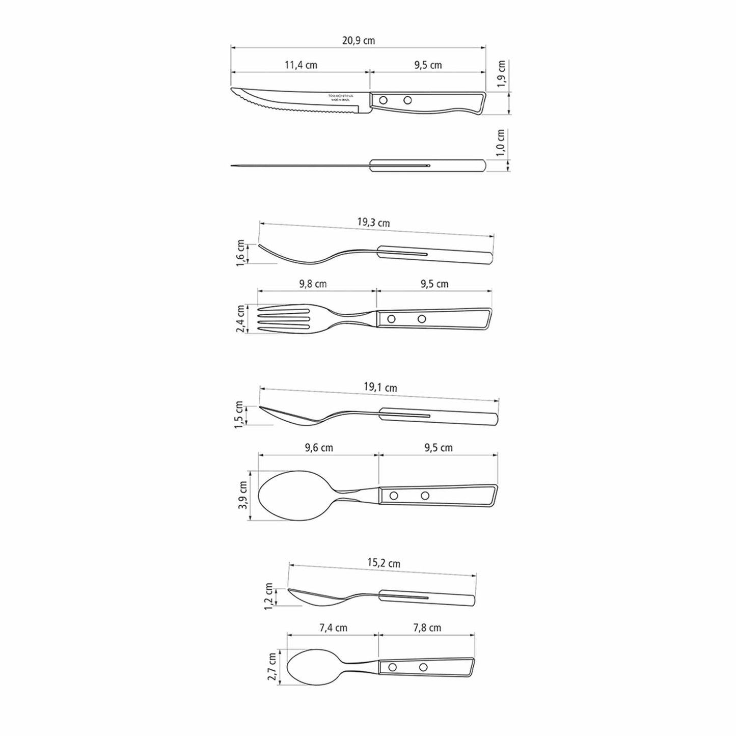 TRADICIONAL Besteck-Set 24-teilig